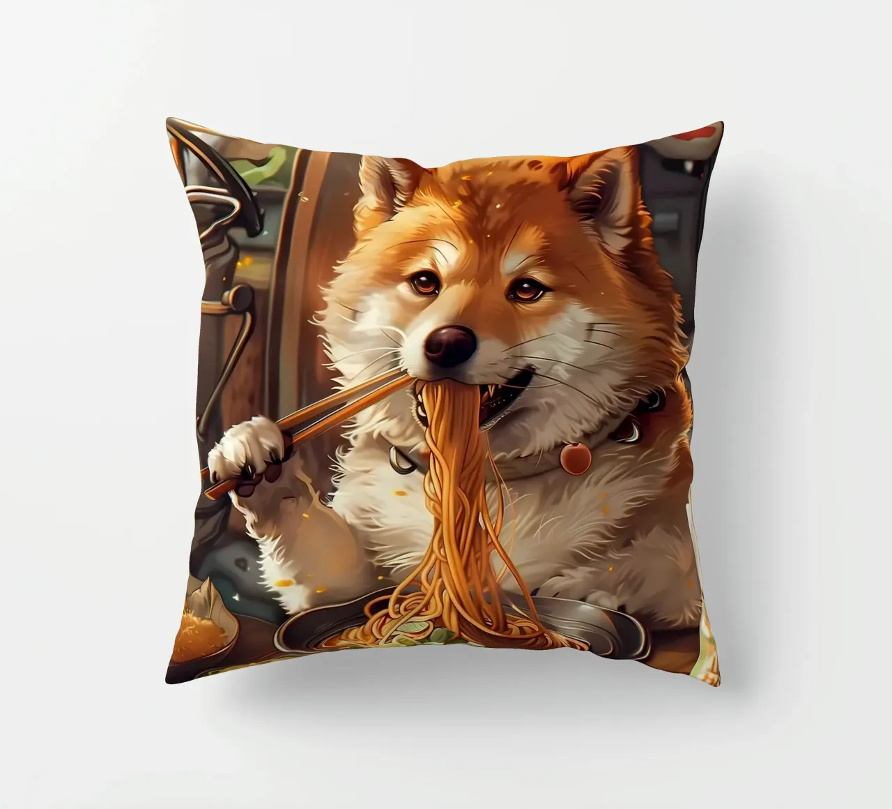Ramen Shiba inu cuscino da Mikesell