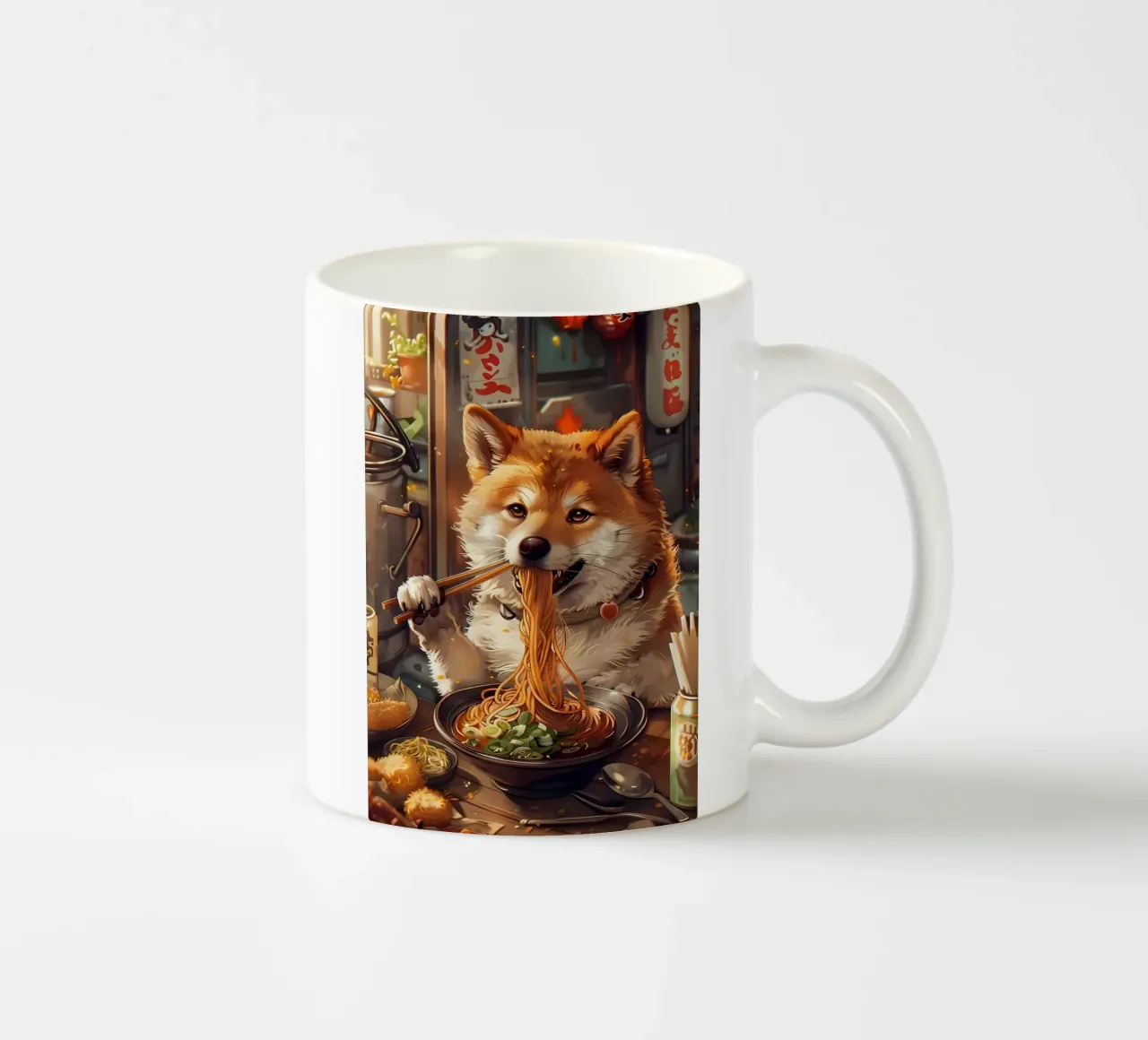 Ramen Shiba inu tazza in ceramica da Mikesell