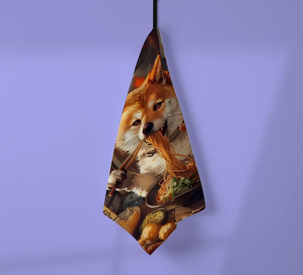 Ramen Shiba inu paño de cocina de Mikesell