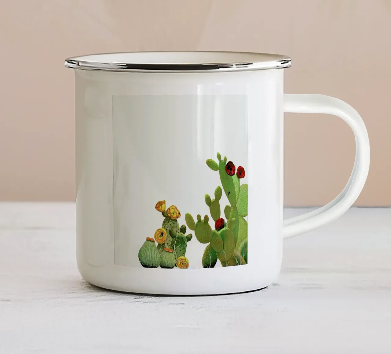 Cactus Garden II tazza in smalto da Cassia Beck Photography