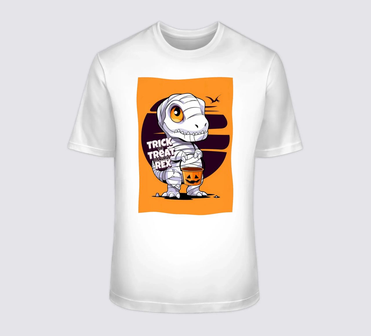 Truco o trato osaurus Rex camiseta de Delaplane