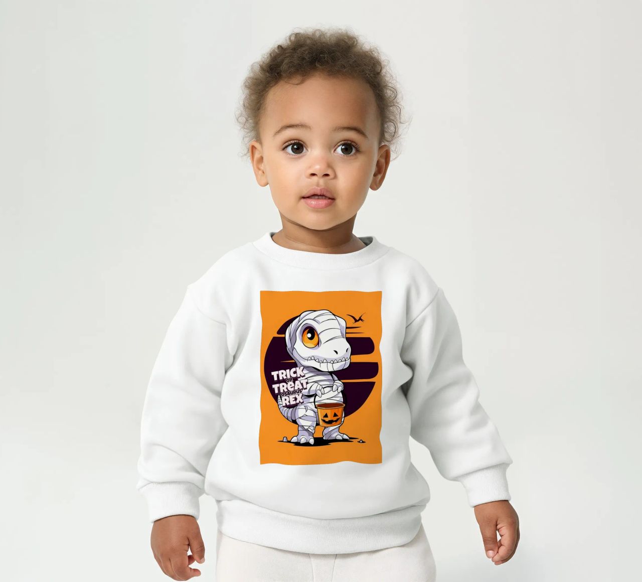 Truco o trato osaurus Rex sudadera de bebé de Delaplane