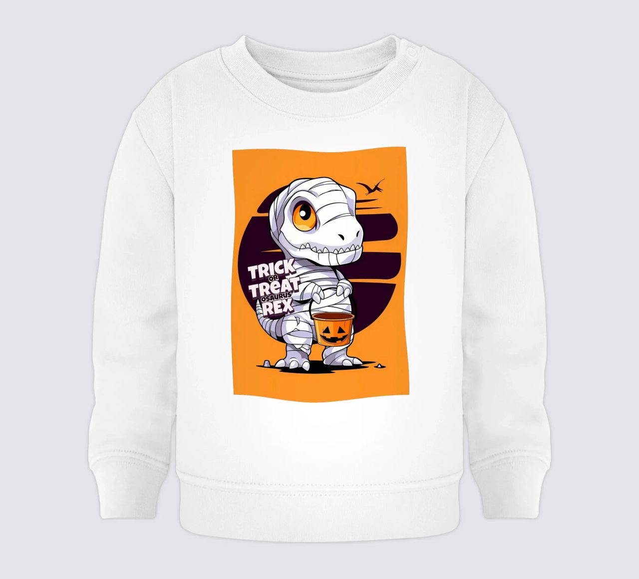 Truco o trato osaurus Rex sudadera de bebé de Delaplane