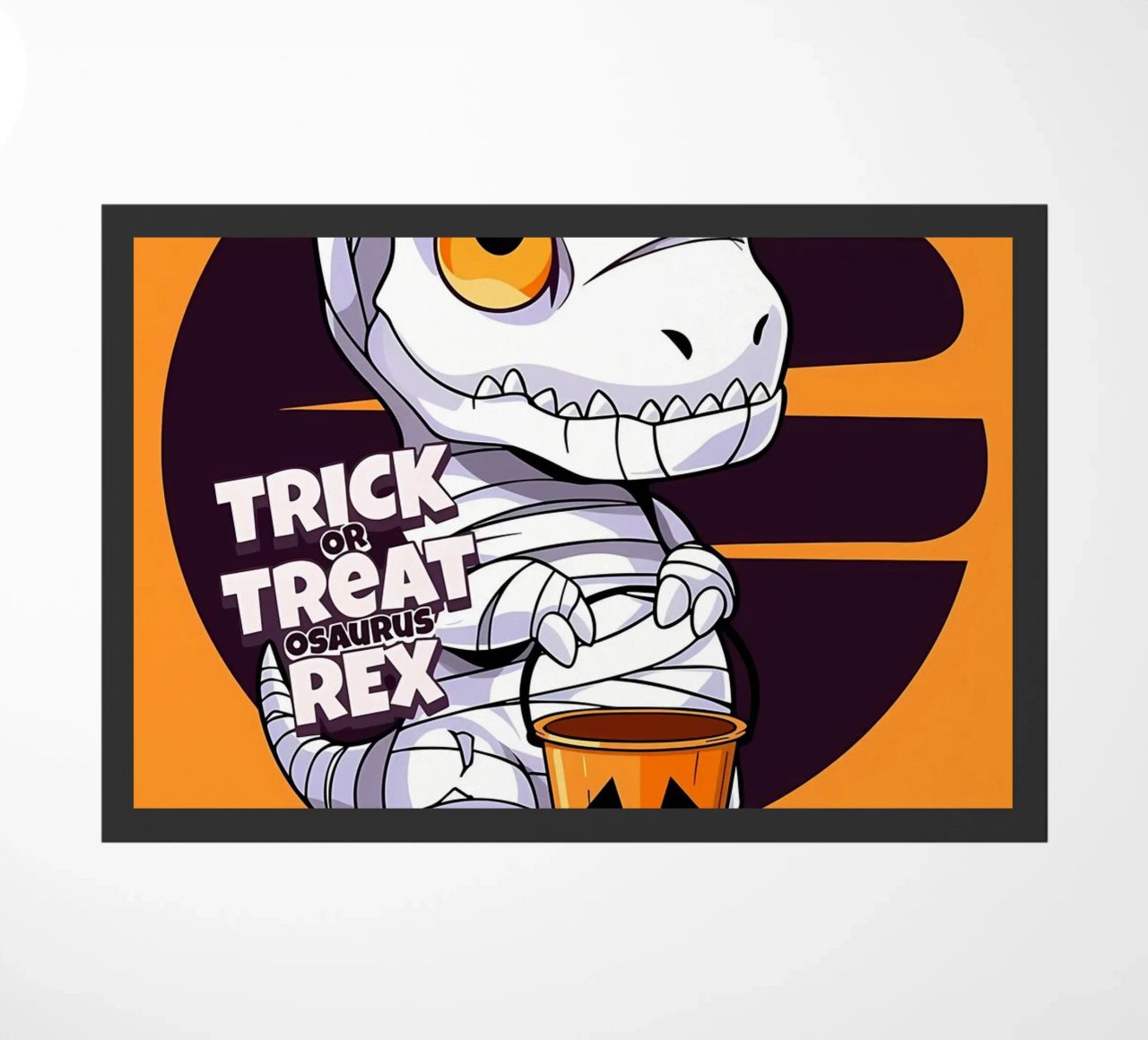 Truco o trato osaurus Rex felpudo de Delaplane