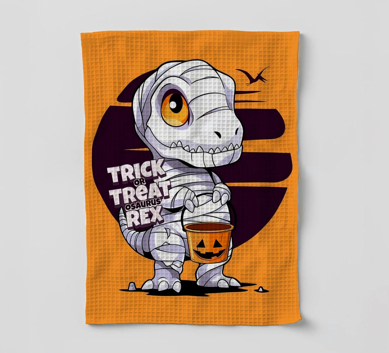 Truco o trato osaurus Rex paño de cocina de Delaplane