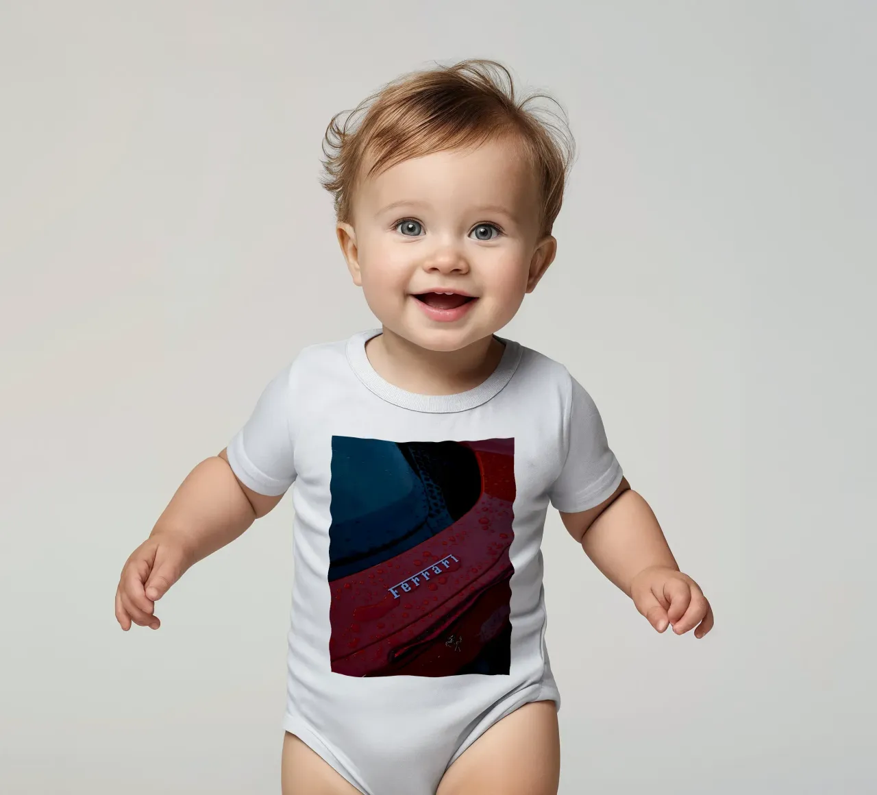 ferari car short-sleeve baby romper by Allaire