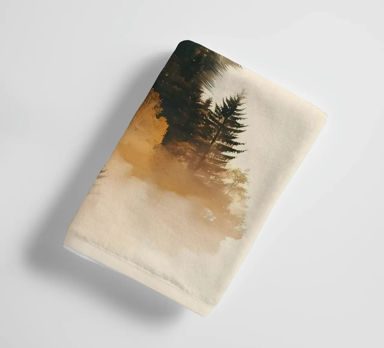 Loup et forêt Double exposition serviette de bain de Ginnery