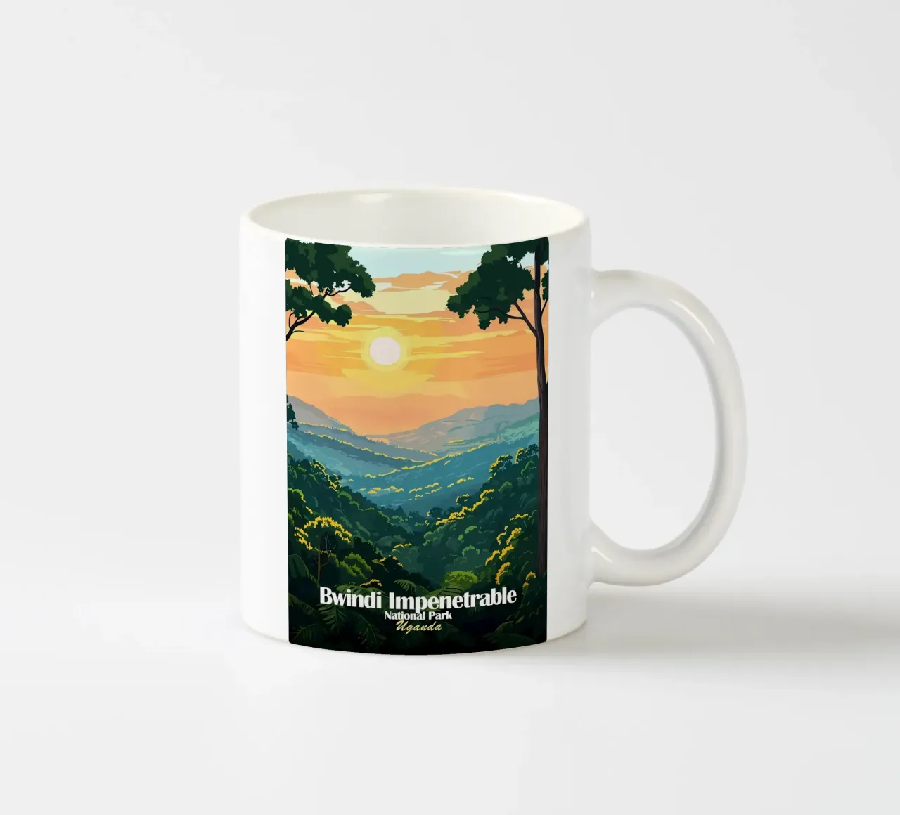 Parco nazionale di Bwindi Impenetrabile tazza in ceramica da Ginnery