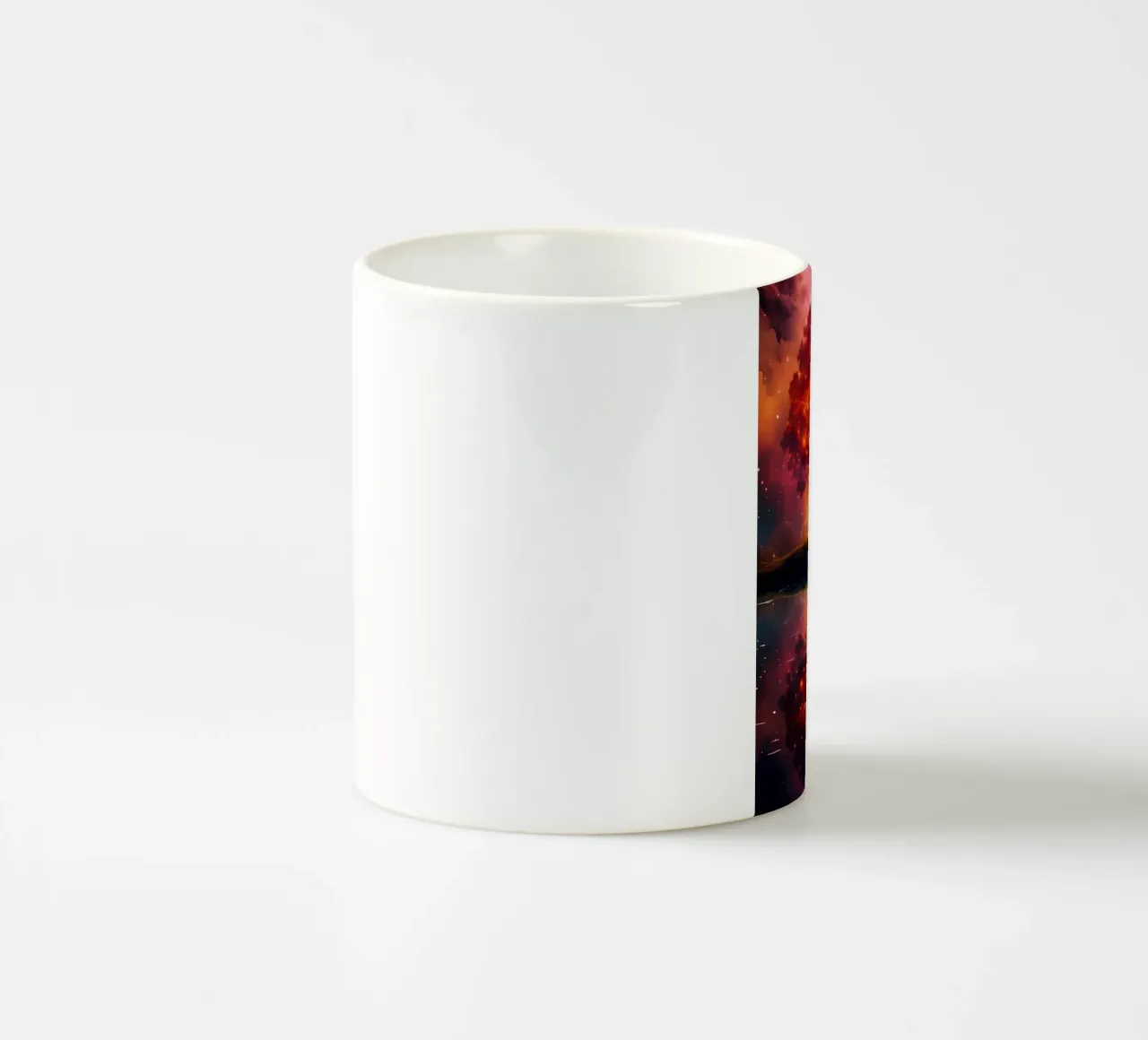 Paesaggio fantastico spaziale tazza in ceramica da Mikesell