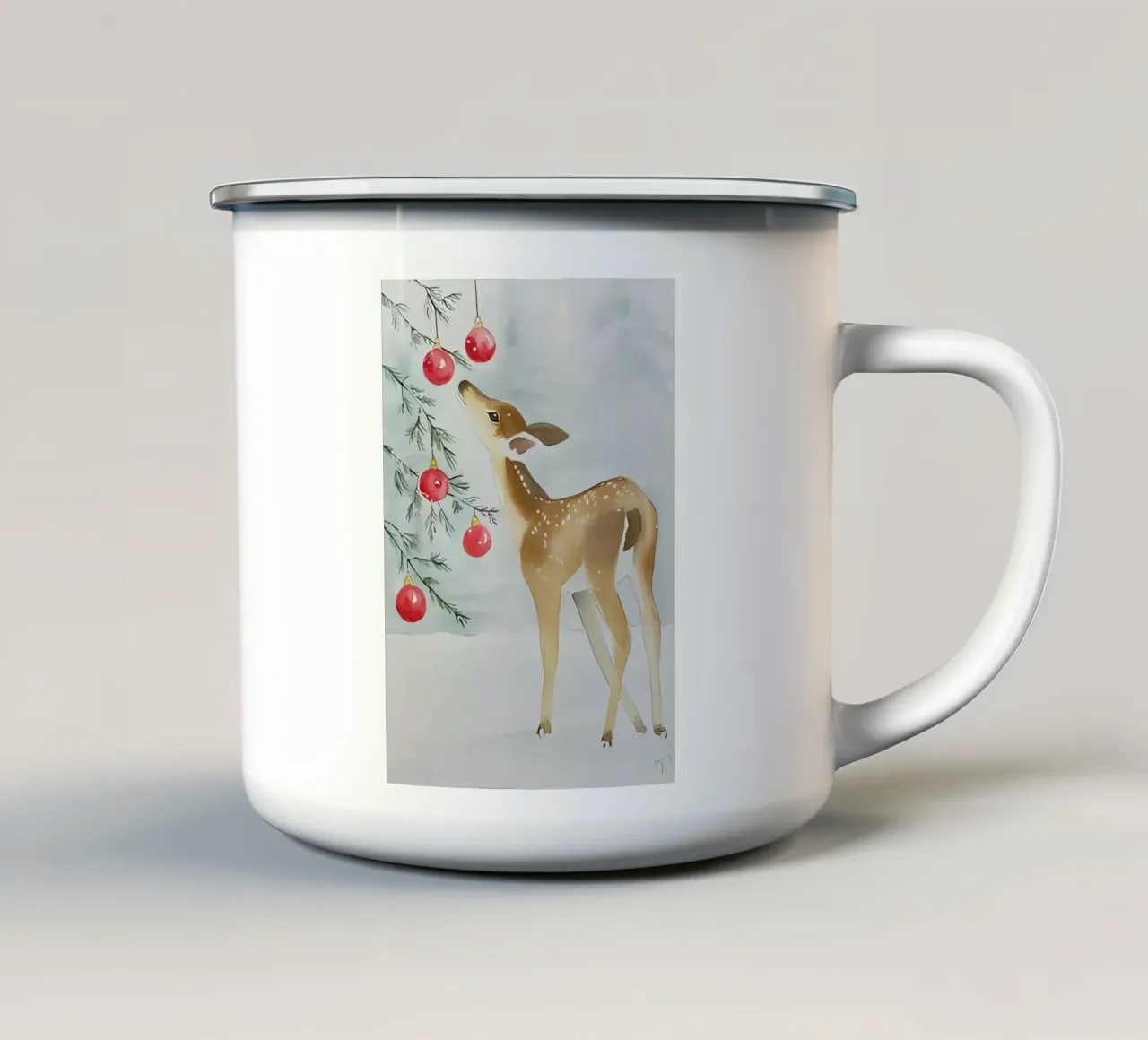 Poster minimalista 25 tazza in smalto da Kadynce