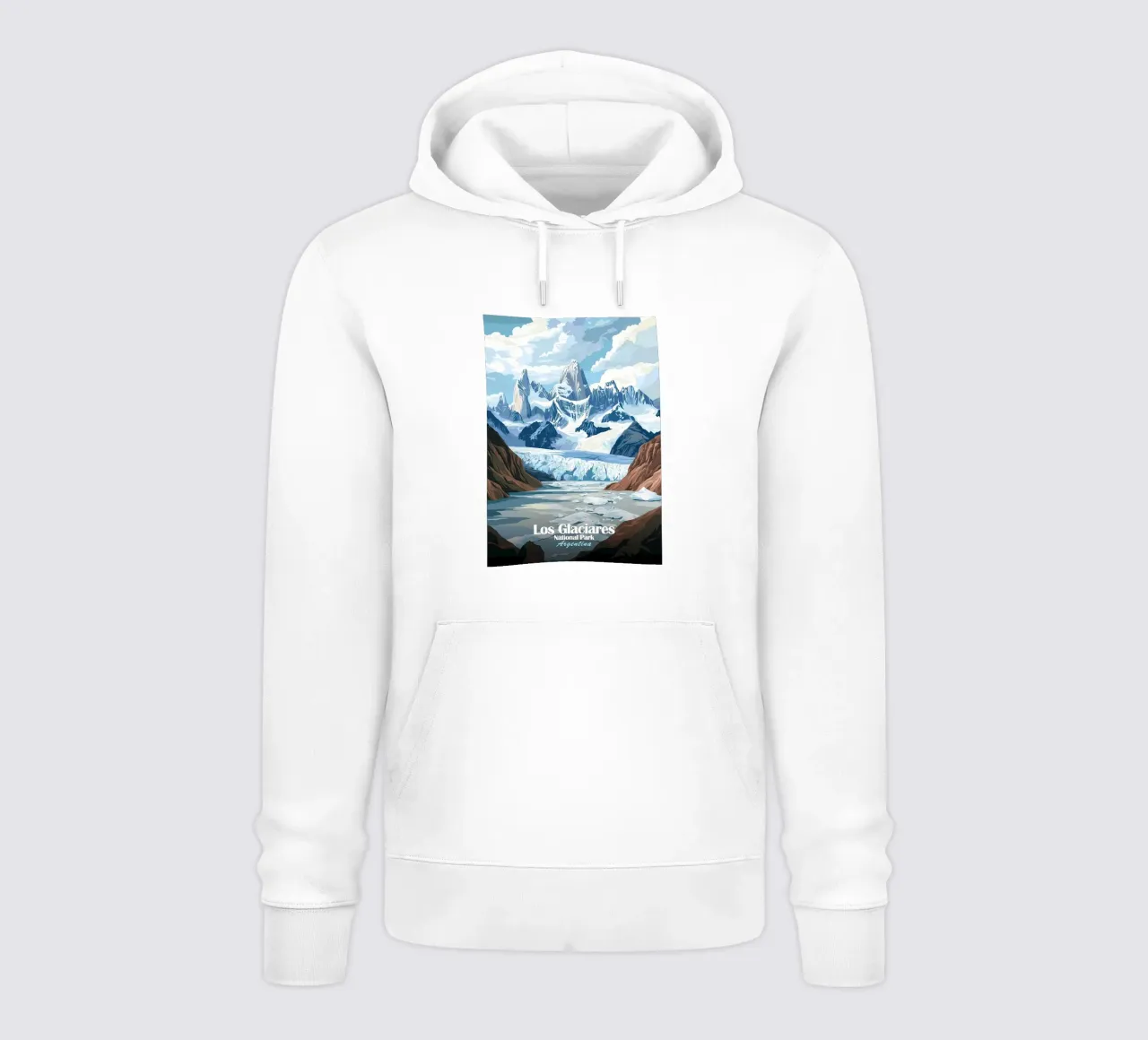 Parco Nazionale Los Glaciares felpa con cappuccio da Ginnery