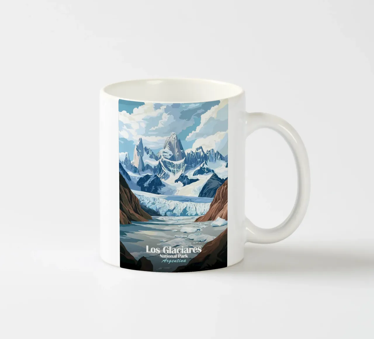 Parco Nazionale Los Glaciares tazza in ceramica da Ginnery