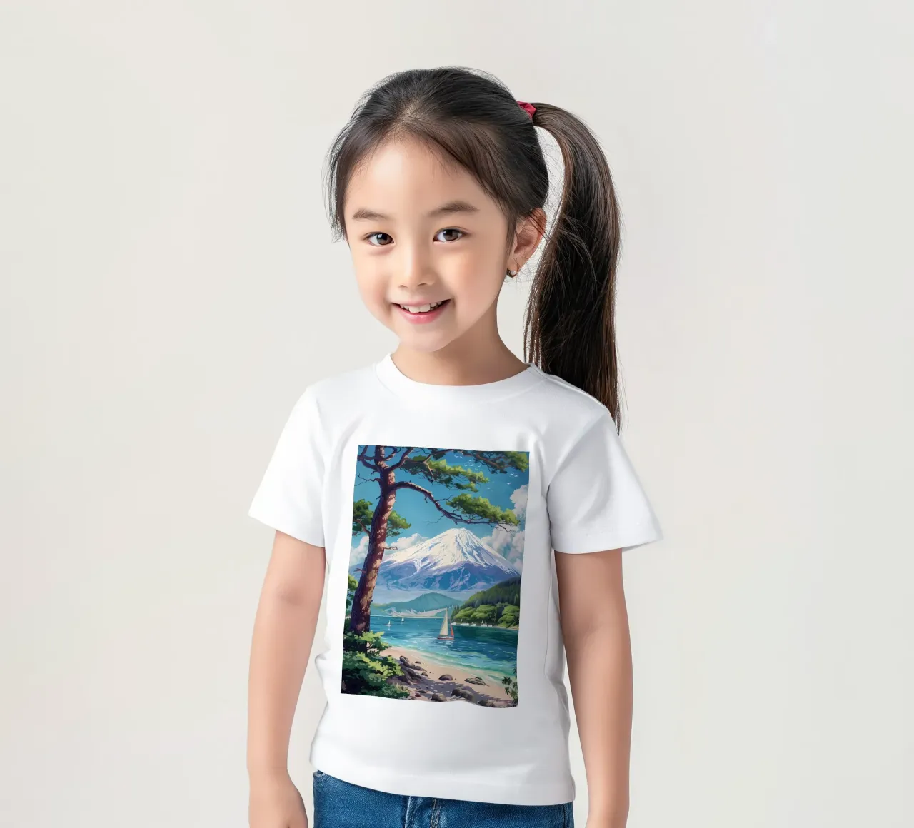 Berg Fuji in Japan Kinder T-Shirt von Mikesell