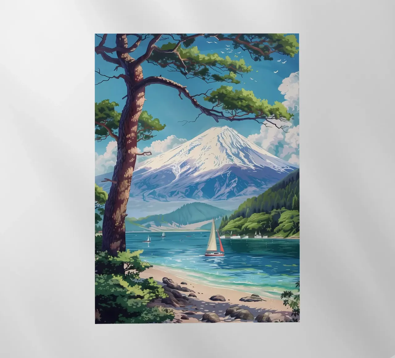 Il Monte Fuji in Giappone pellicola backlit da Mikesell