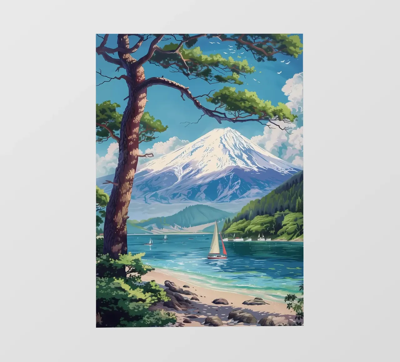 Il Monte Fuji in Giappone pellicola backlit da Mikesell
