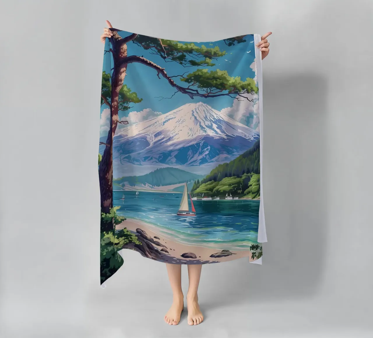 Il Monte Fuji in Giappone telo mare da Mikesell