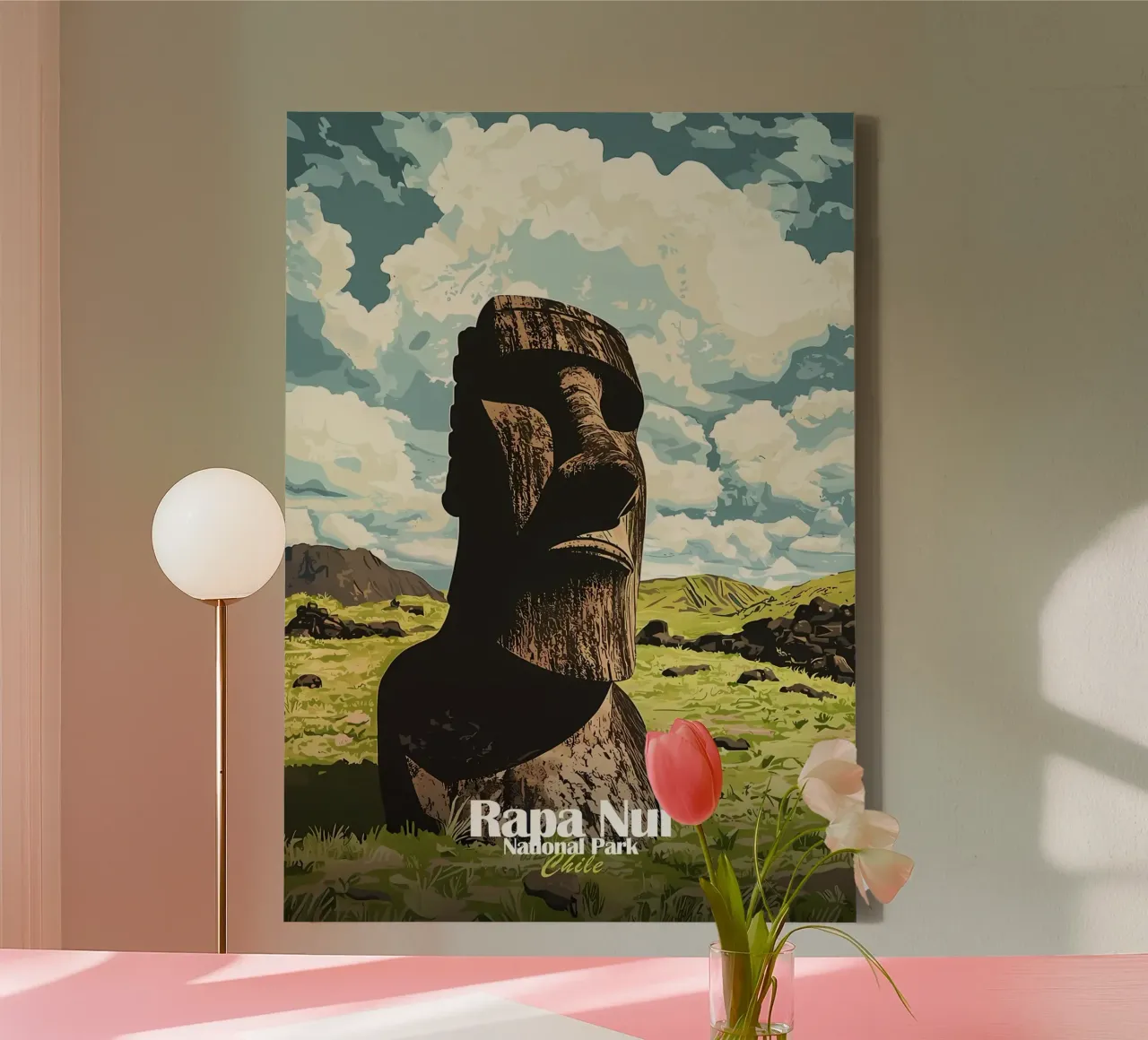 Rapa Nui Nationaal Parkr canvas met Baklijst van Ginnery