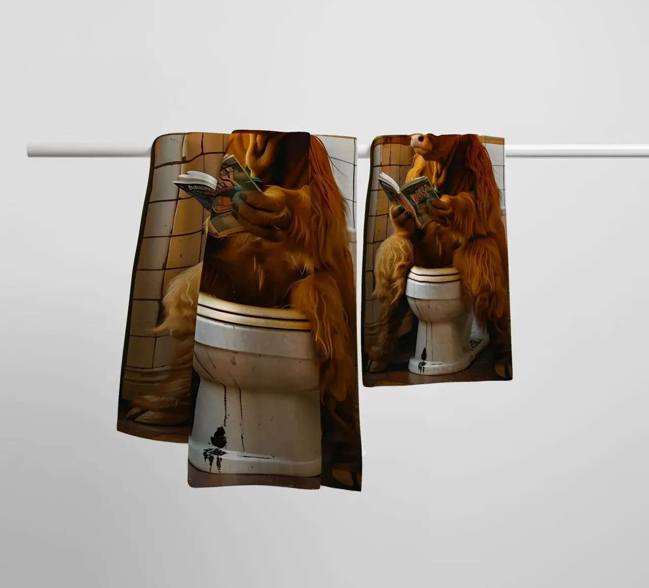 Mucca Highland sul water asciugamano da bagno da Mikesell