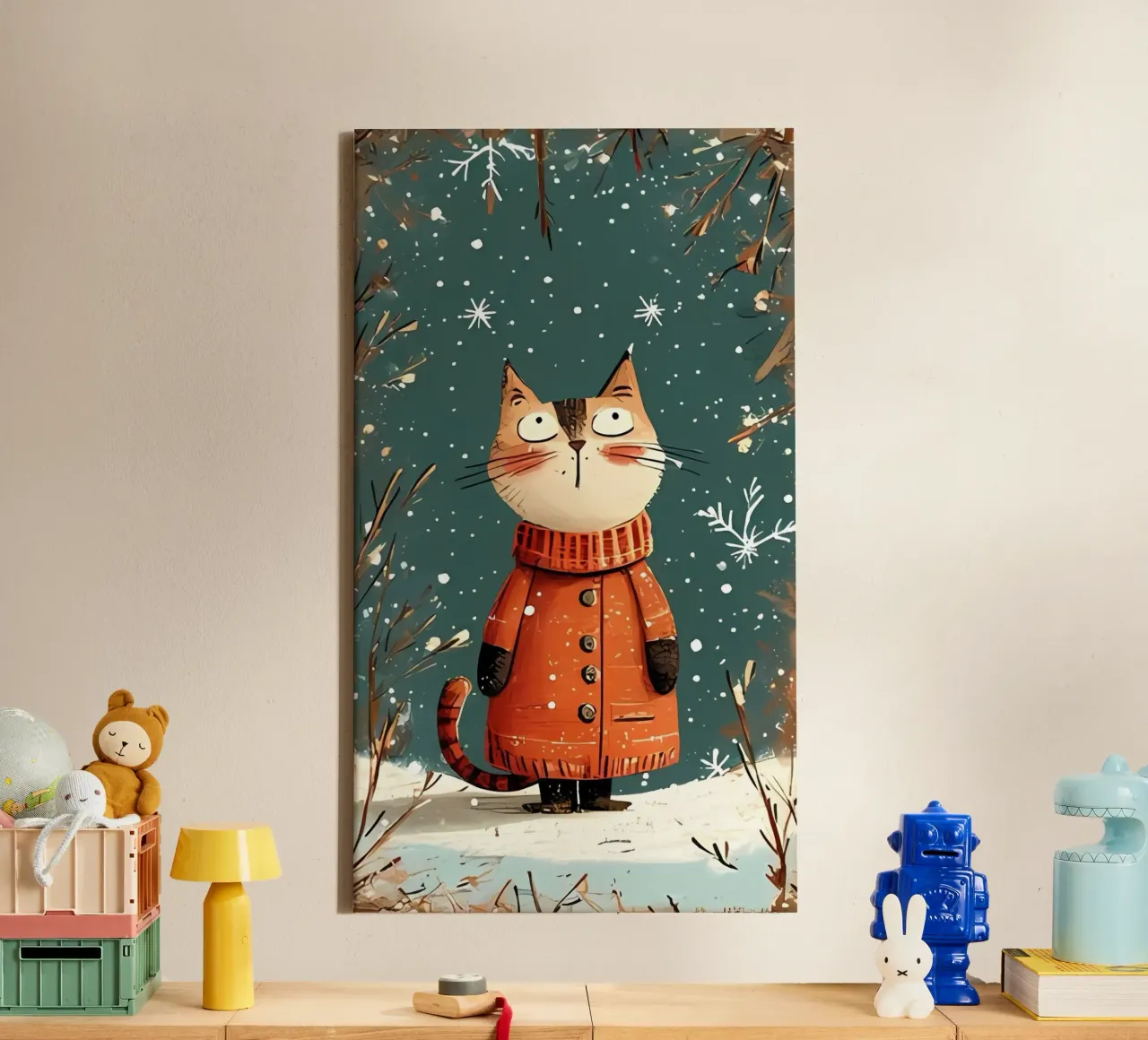 Minimalist Poster 27 canvas with Floater frame by Kadynce