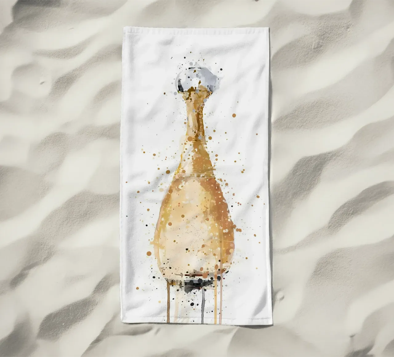 Bottiglia di profumo oro telo mare da Allaire