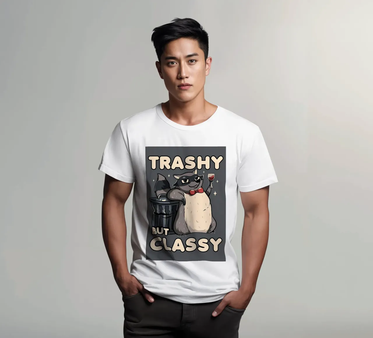 Procione trash ma di classe t-shirt da Delaplane