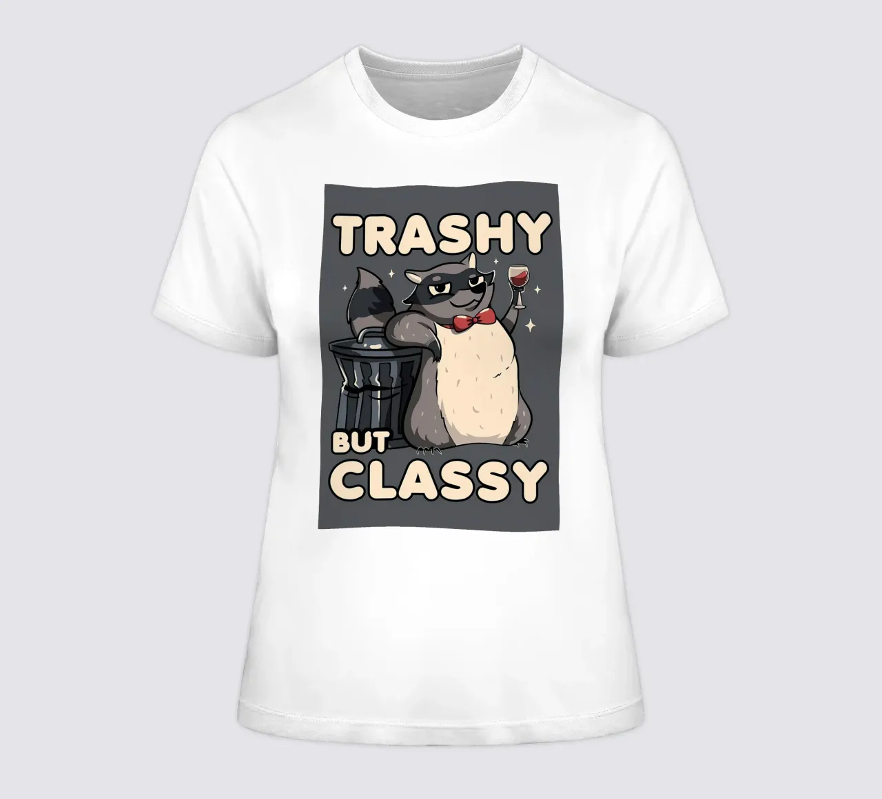Procione trash ma di classe t-shirt da donna da Delaplane