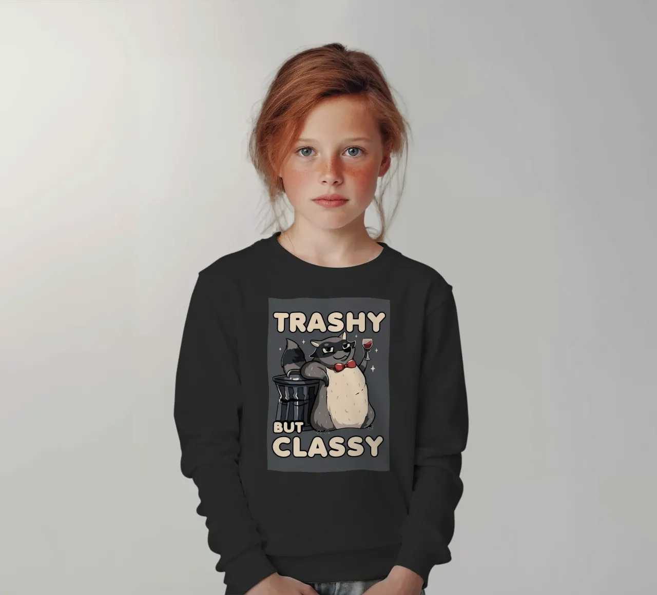 Procione trash ma di classe felpa bambino da Delaplane
