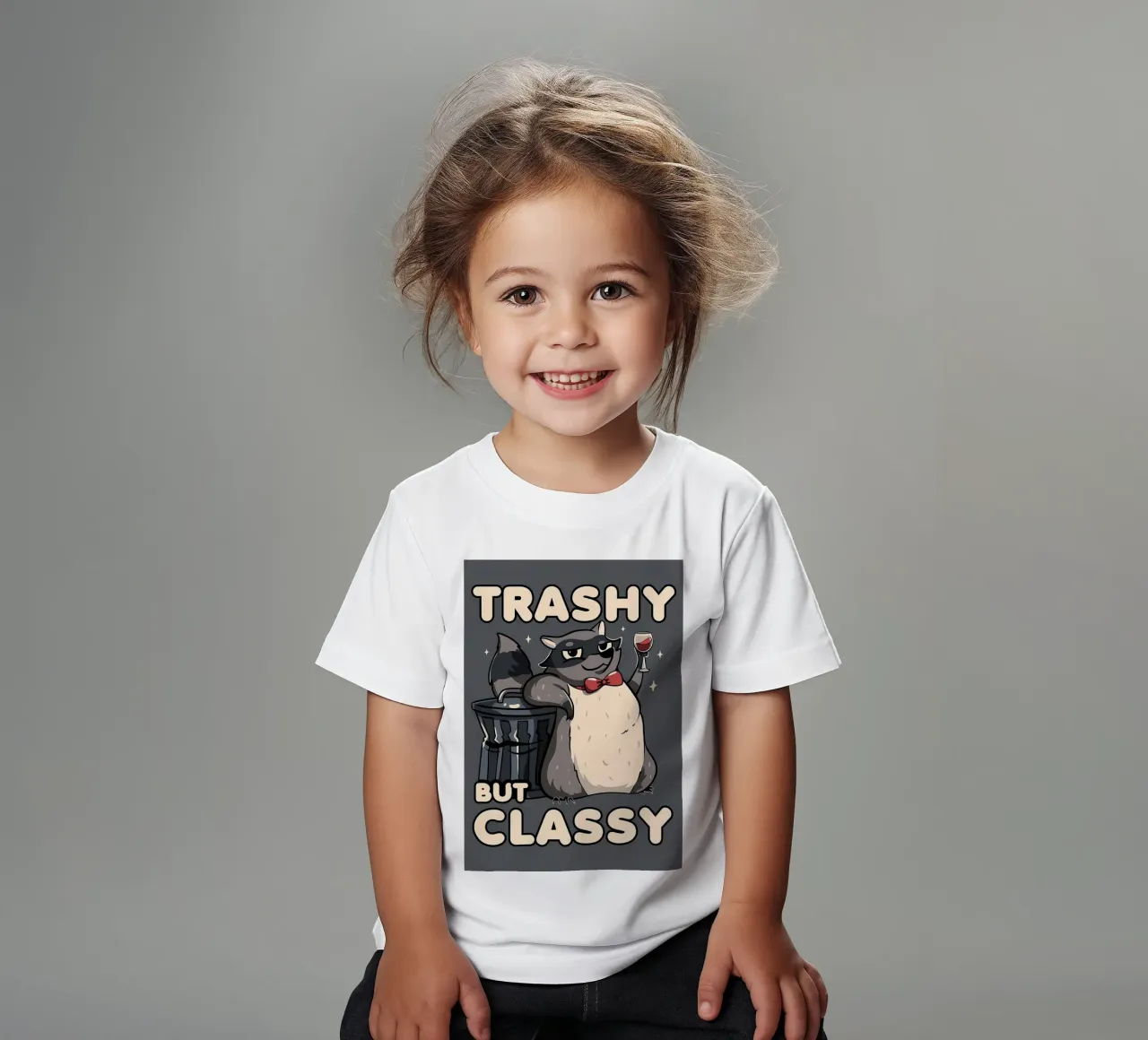 Procione trash ma di classe t-shirt bambini da Delaplane