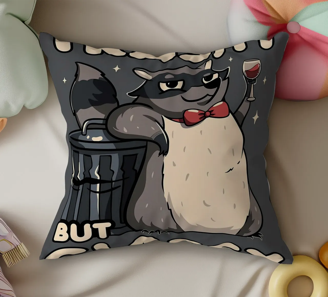 Procione trash ma di classe cuscino da Delaplane