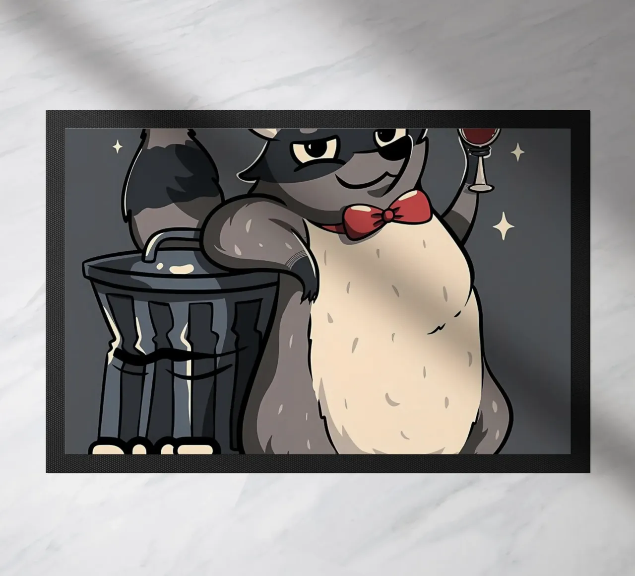 Procione trash ma di classe zerbino da Delaplane