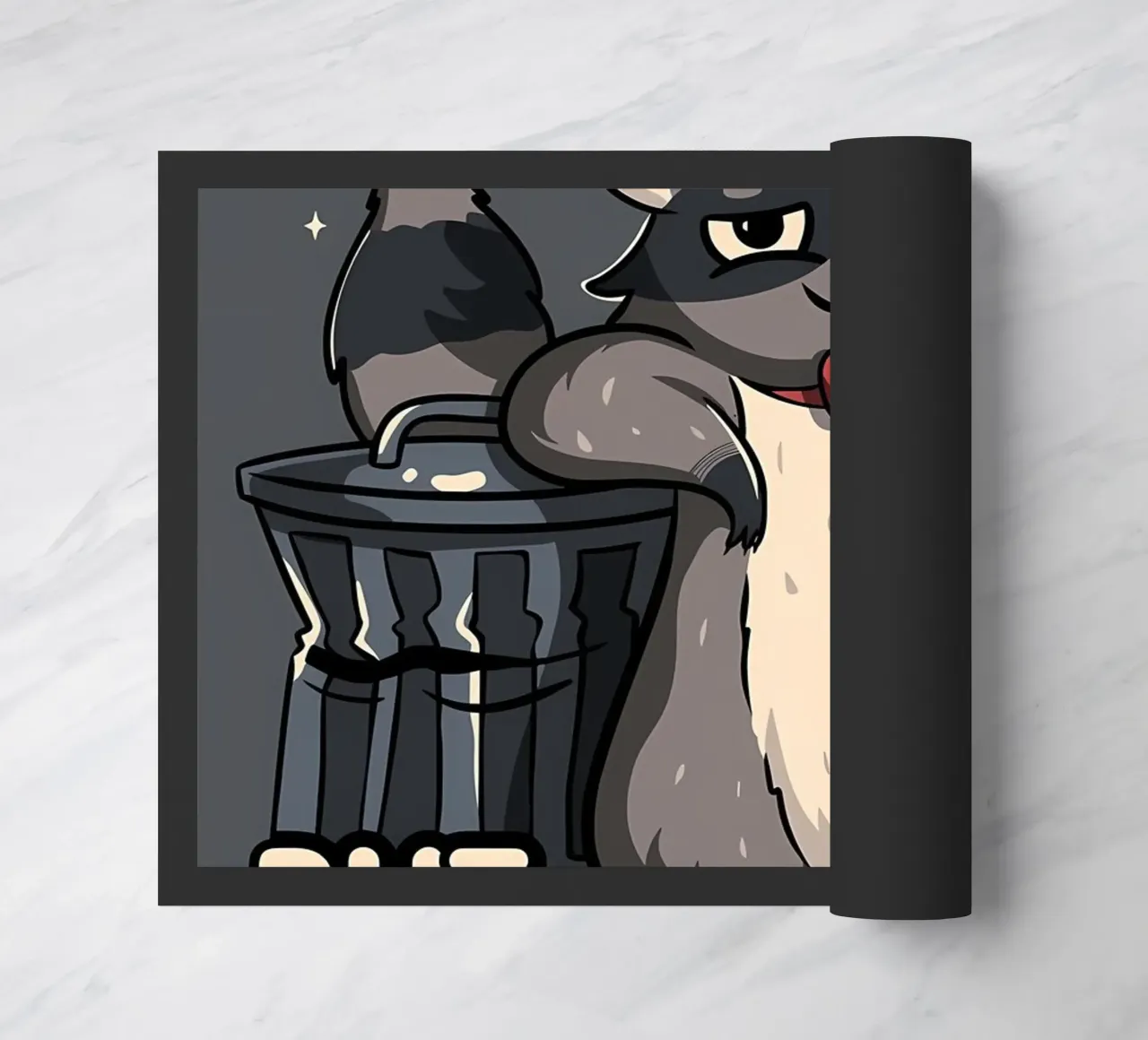 Procione trash ma di classe zerbino da Delaplane