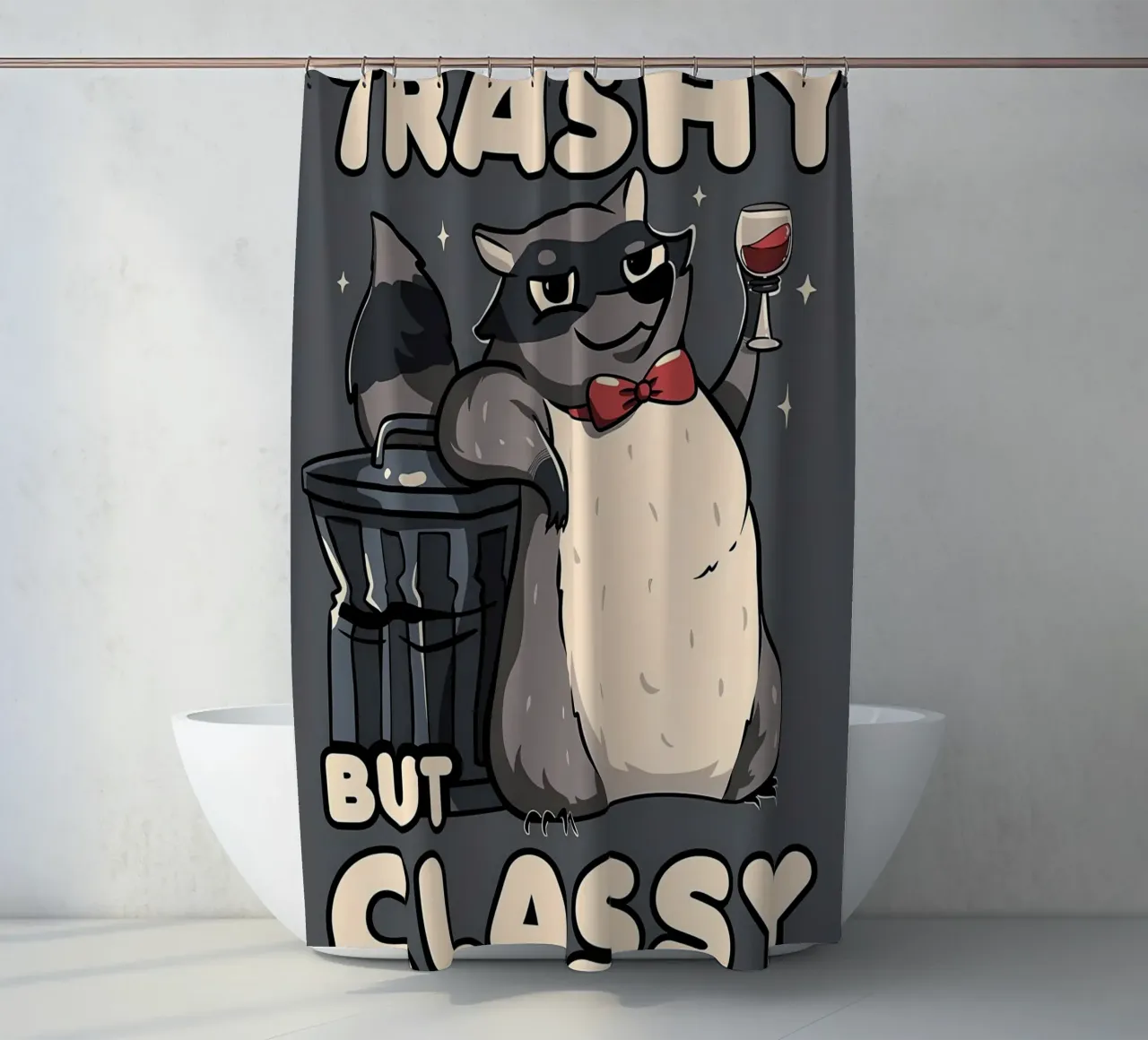 Procione trash ma di classe tenda da doccia da Delaplane