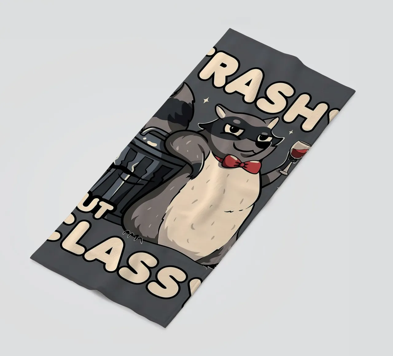 Procione trash ma di classe telo mare da Delaplane