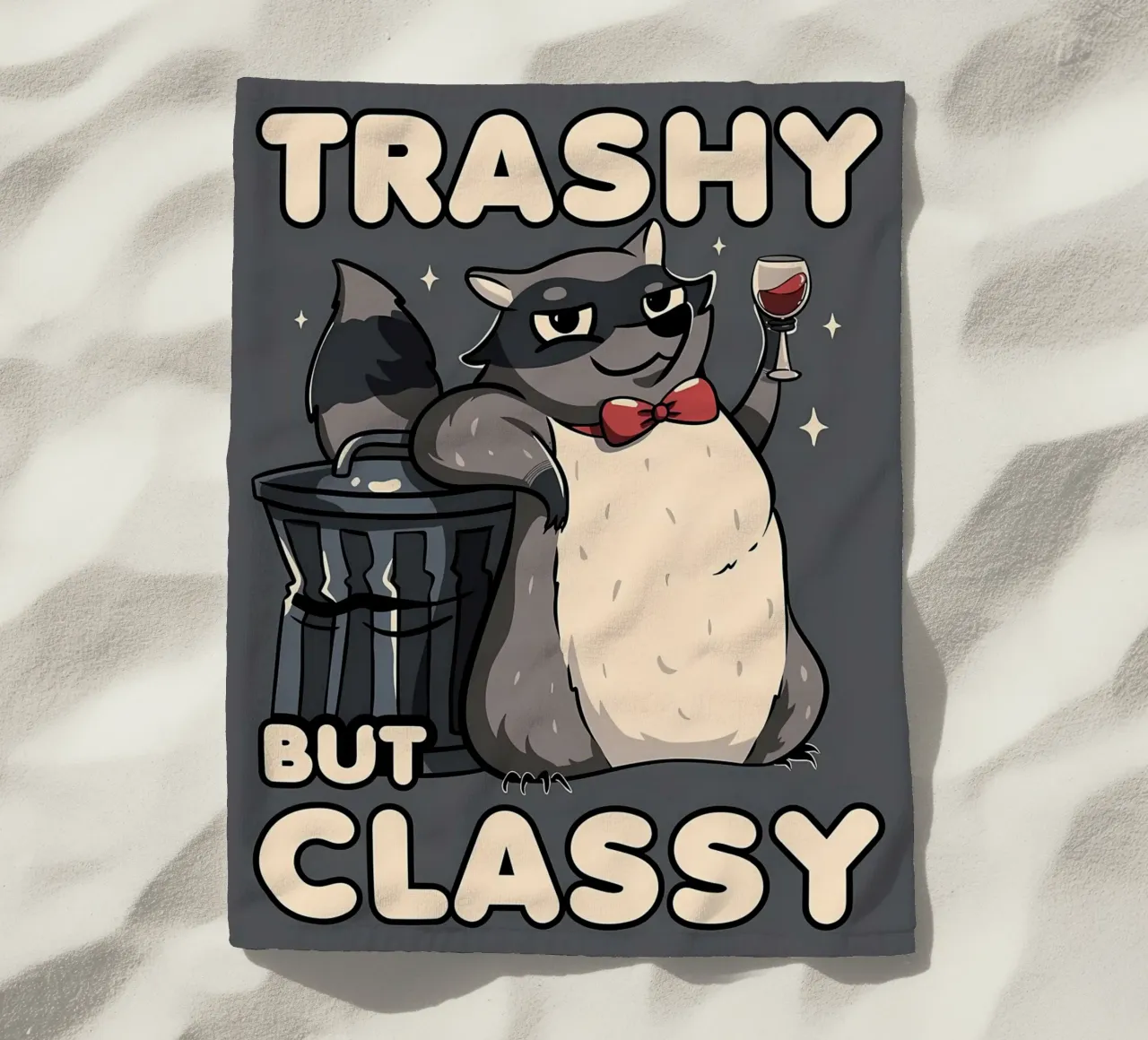 Procione trash ma di classe telo mare da Delaplane