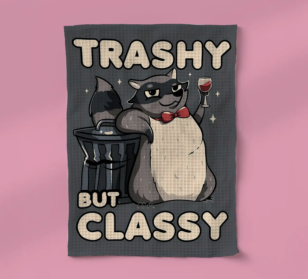 Procione trash ma di classe canovaccio da cucina da Delaplane