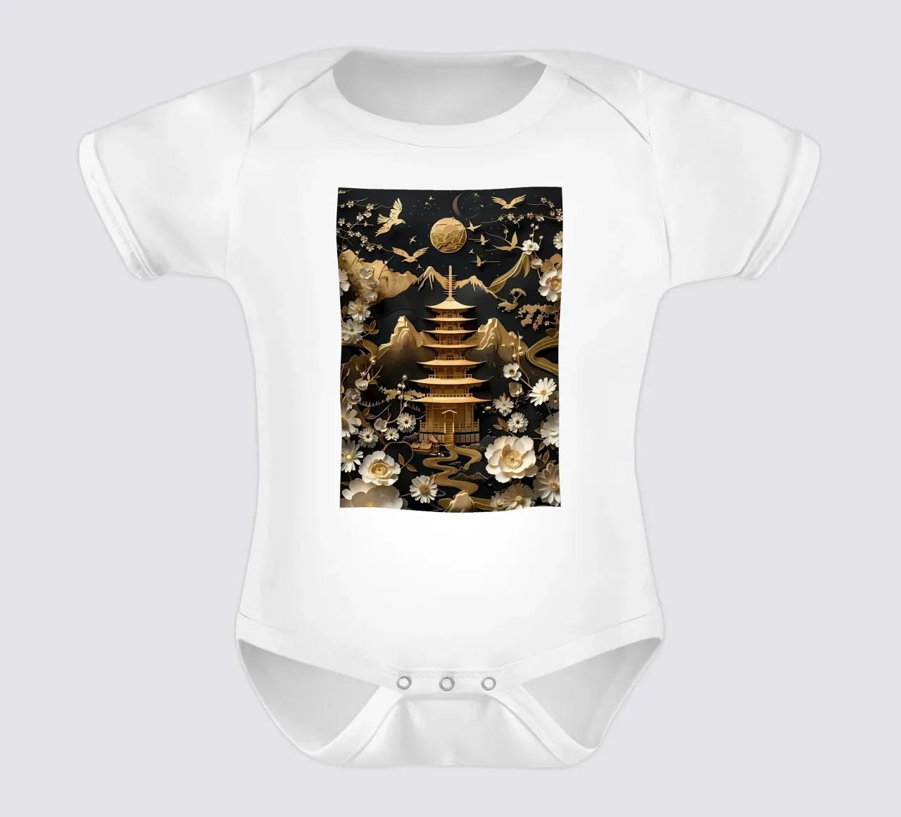 Abstract Bonsai Tree short-sleeve baby romper by Mikesell