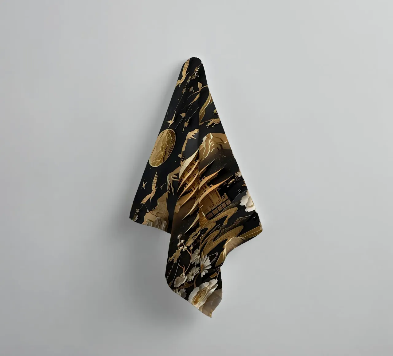 Abstract Bonsai Tree towel by Mikesell