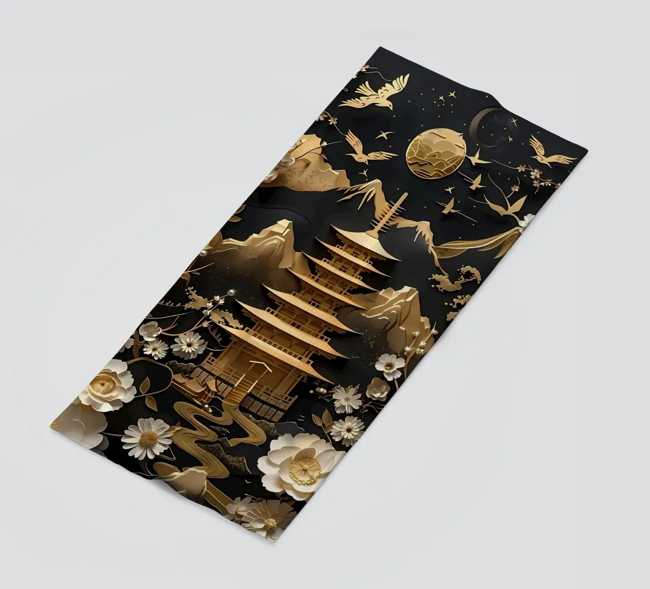 Abstract Bonsai Tree beach towel by Mikesell
