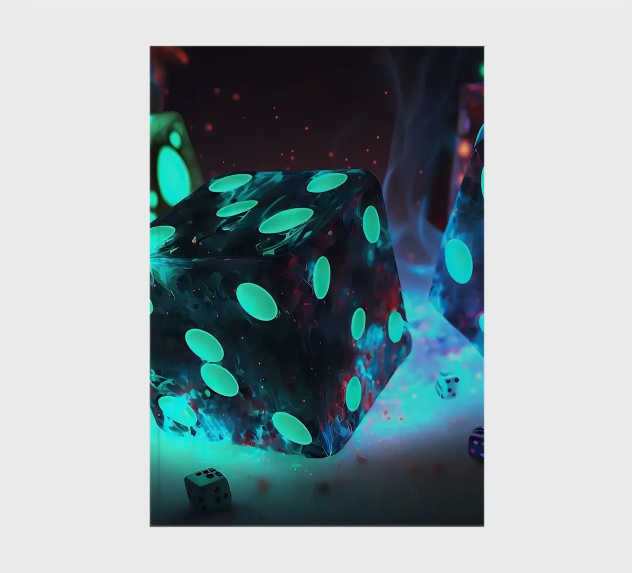 Neon Shadow Dice notebook by Delaplane