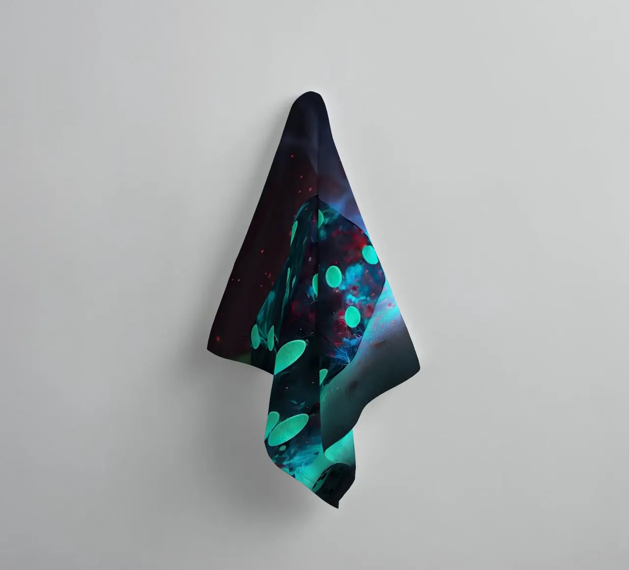 Neon Shadow Dice towel by Delaplane