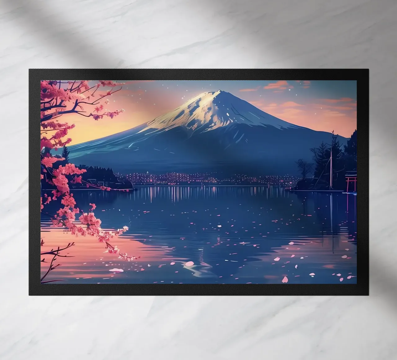Paesaggio giapponese in fiore zerbino da Mikesell