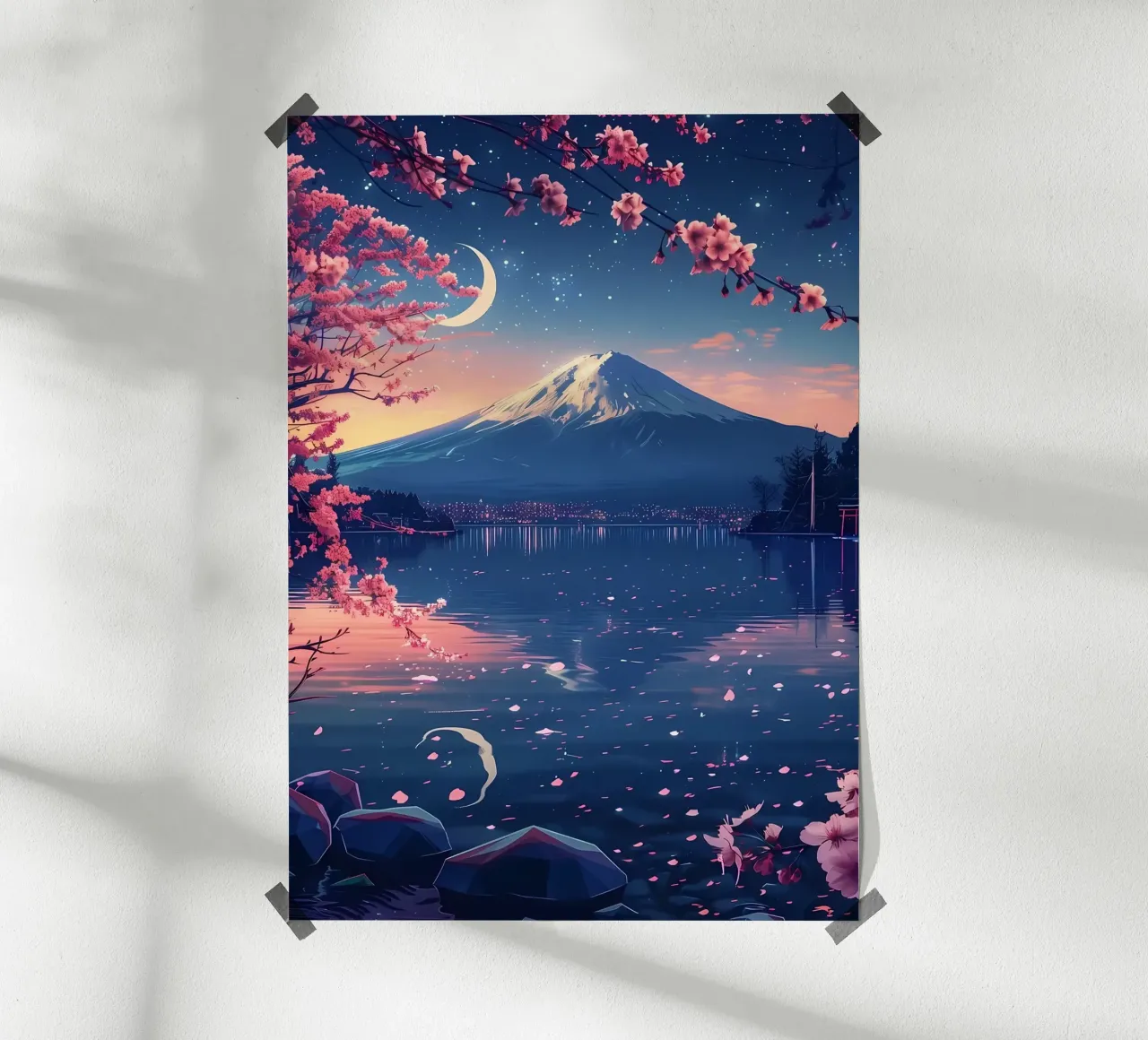 Paesaggio giapponese in fiore carta hahnemühle da Mikesell
