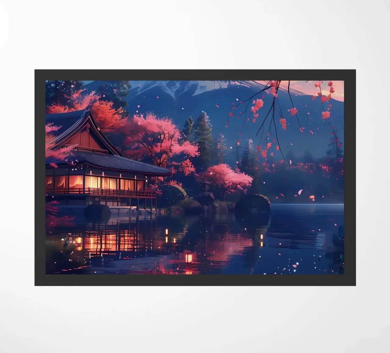 Paesaggio giapponese in fiore zerbino da Mikesell