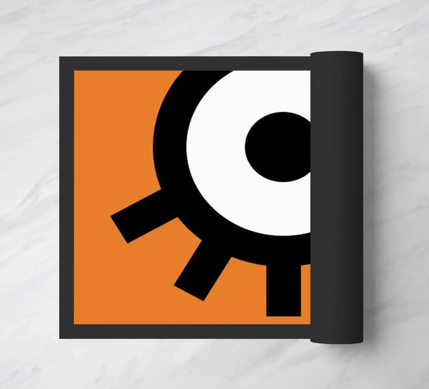 Orange Fußmatte von AS Art