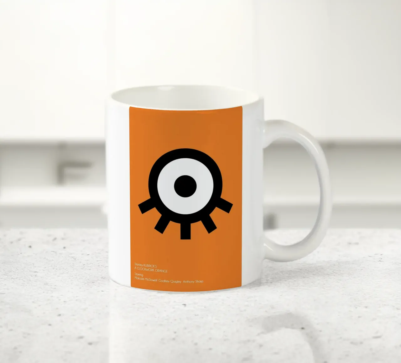 Orange ceramic mug by AS Art