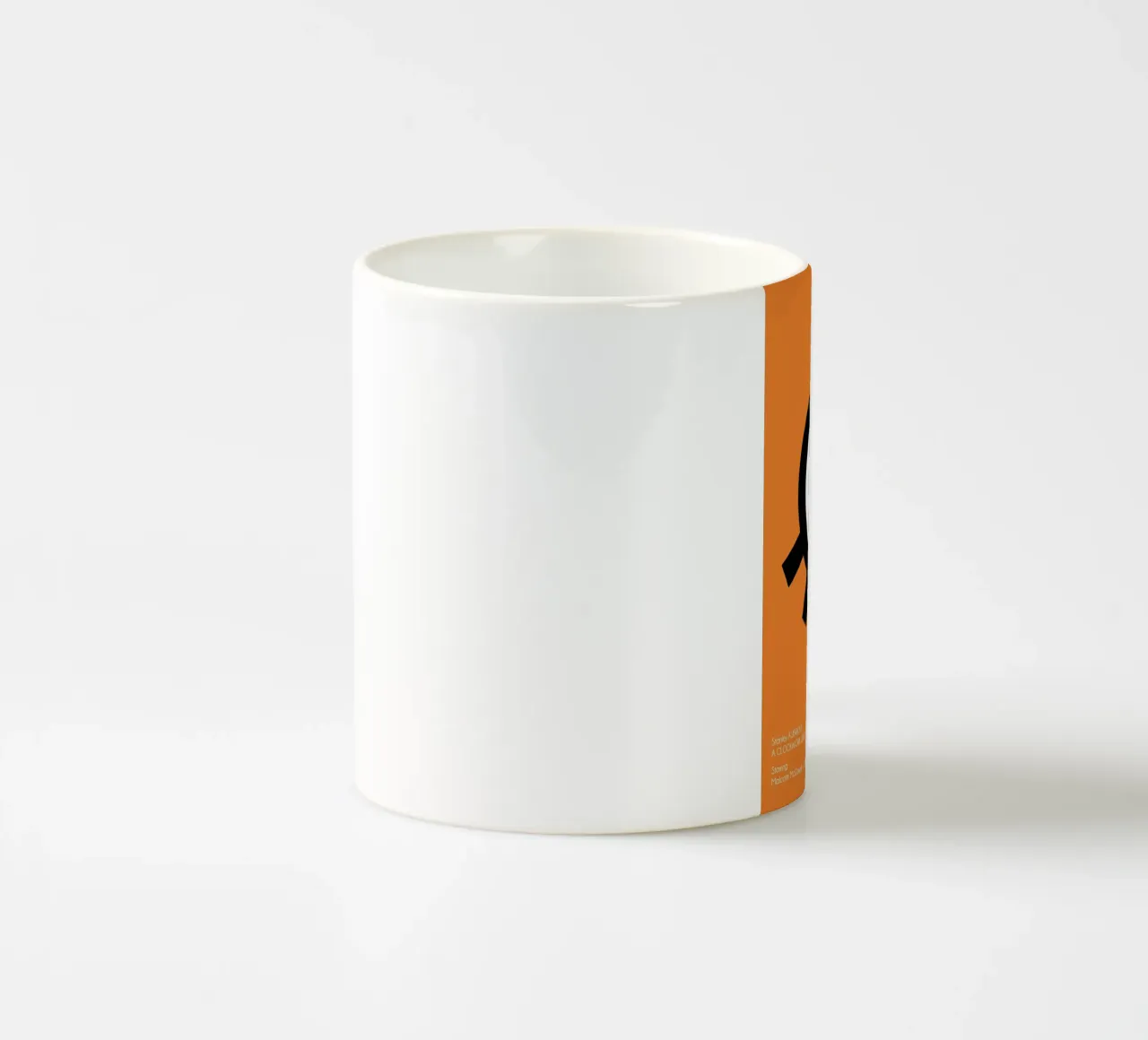 Orange ceramic mug by AS Art