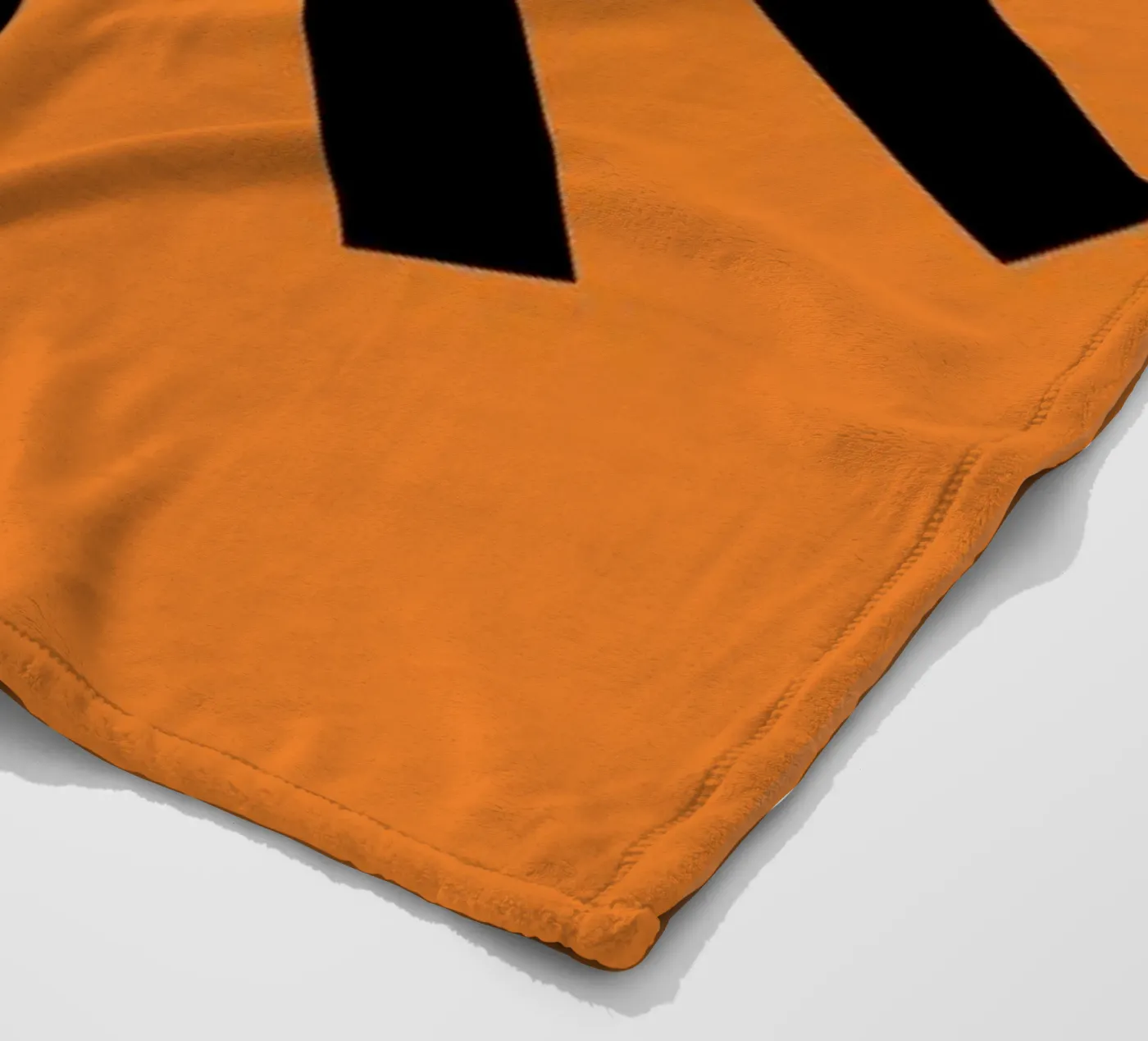 Orange fleece blanket by AS Art