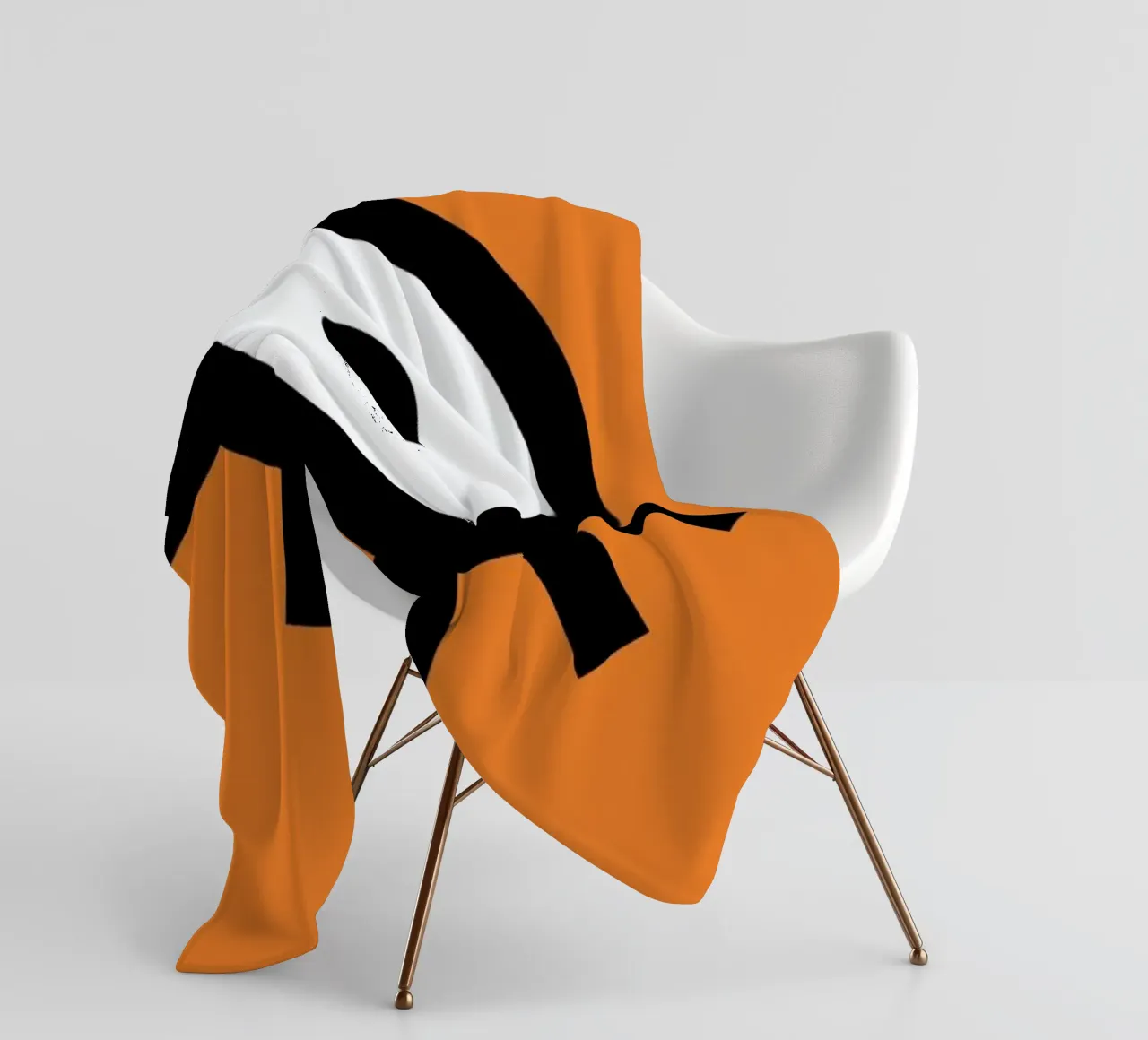 Orange Fleecedecke von AS Art