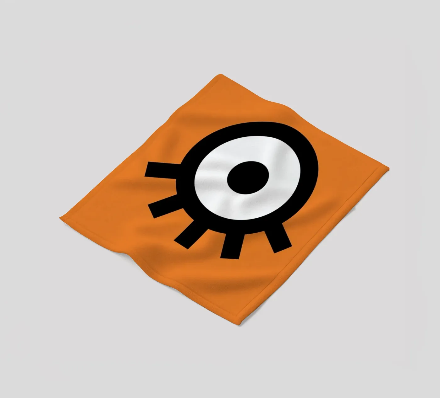 Orange fleece blanket by AS Art