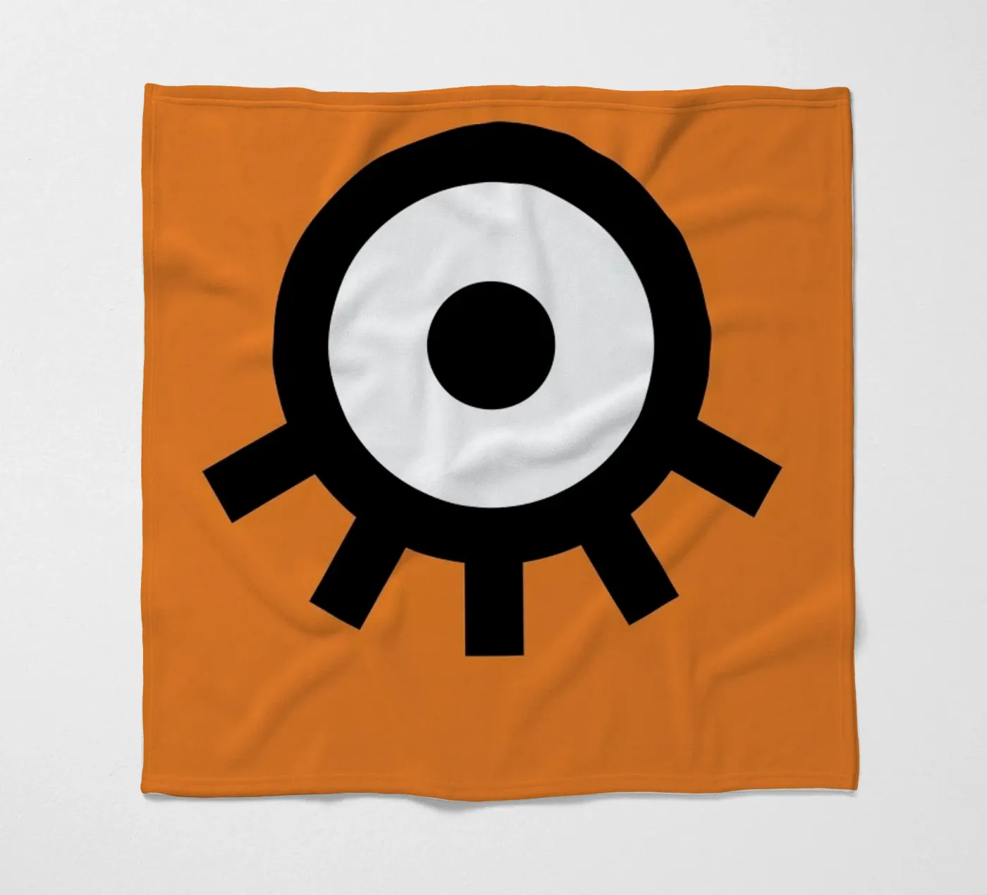 Orange fleece blanket by AS Art